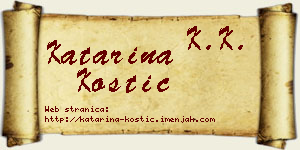 Katarina Kostić vizit kartica
